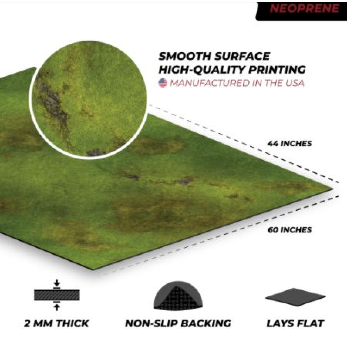 Frontline Gaming Mats Grasslands V 1 44 X 60 